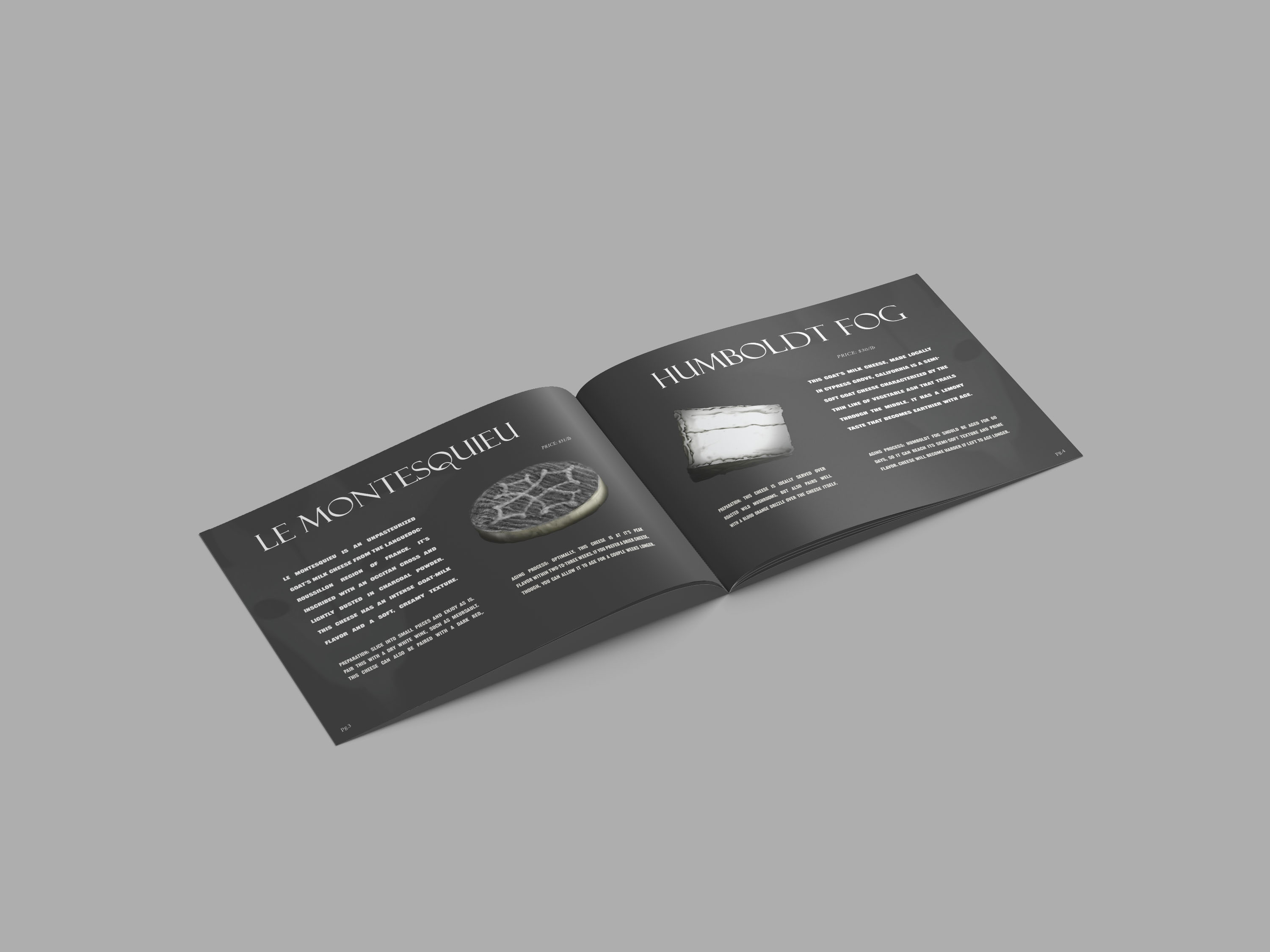 Cheese catalogue second spread