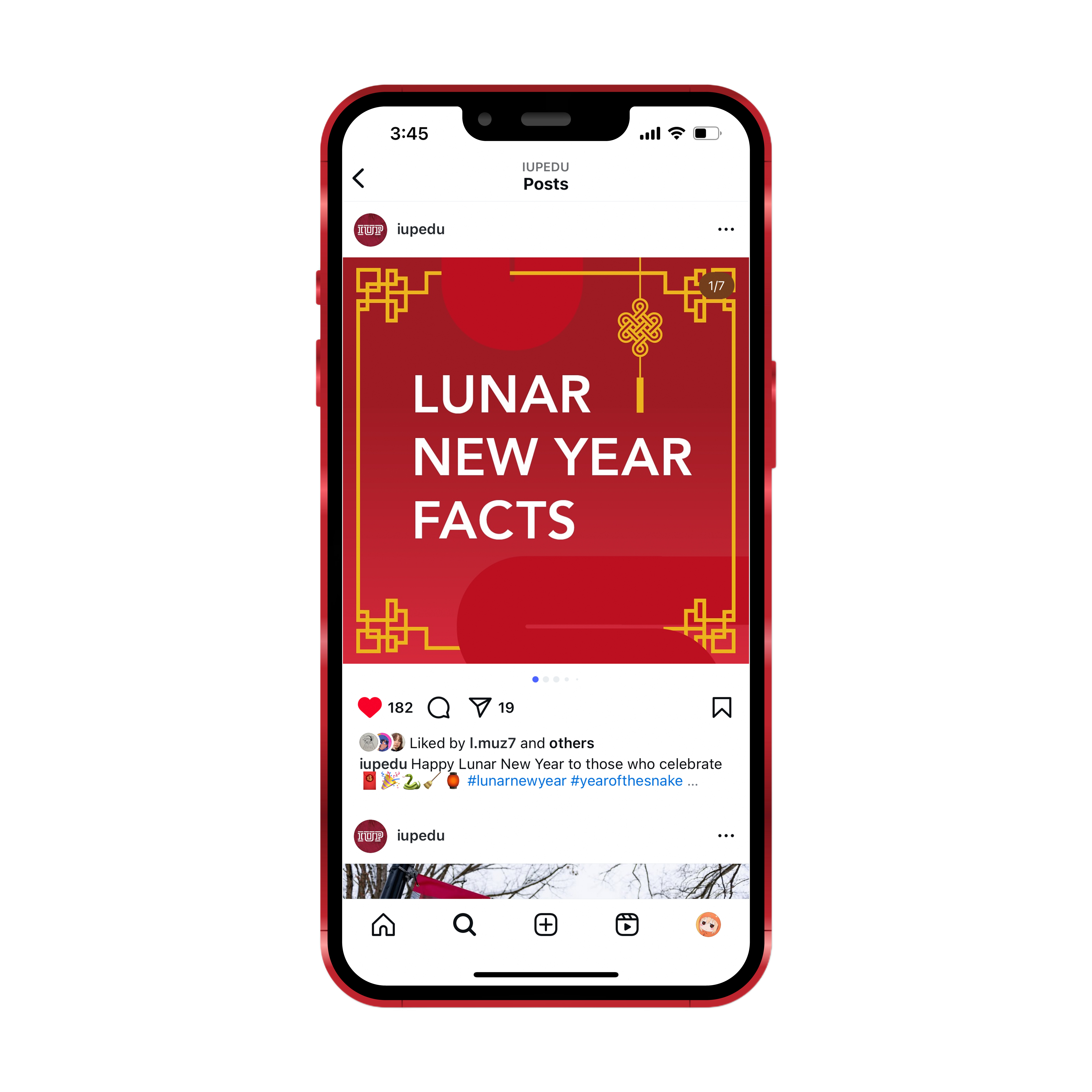 Post for IUP instagram